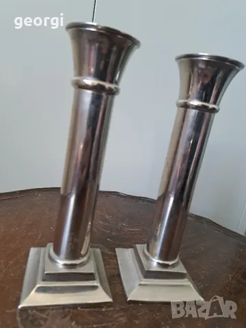 два свещника от неръждаема стомана   5/2, снимка 4 - Декорация за дома - 49082002