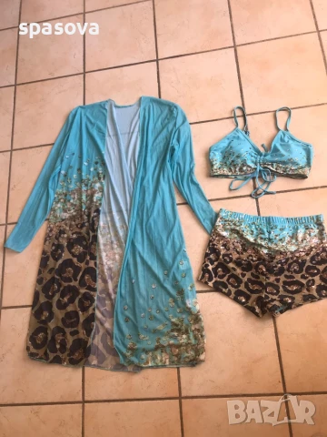 Плажен/бански комплект от 3 части, снимка 2 - Бански костюми - 51184405