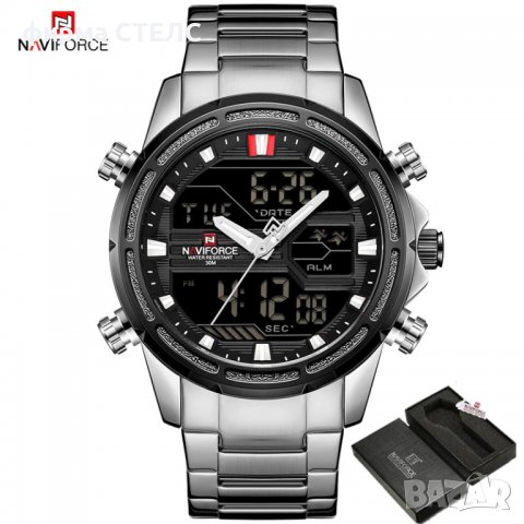 Мъжки часовник Naviforce, Неръждаема стомана, снимка 3 - Мъжки - 40201120
