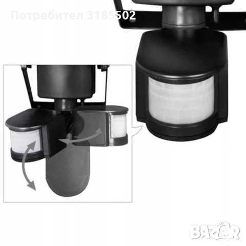 LED прожектор с датчик и соларен панел, снимка 7 - Прожектори - 51456509