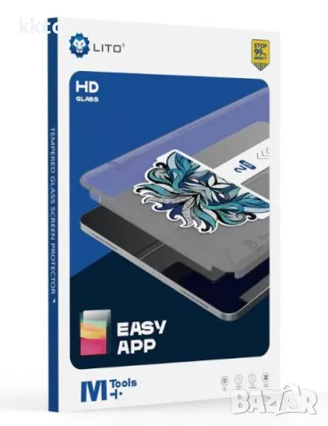 LITO Стъклен Screen Протектор Лесно Поставяне 0.3mm за IPAD Air/Air2/5/6/Pro (2017/2018) 9.7'' Барко, снимка 2 - Фолия, протектори - 47897570