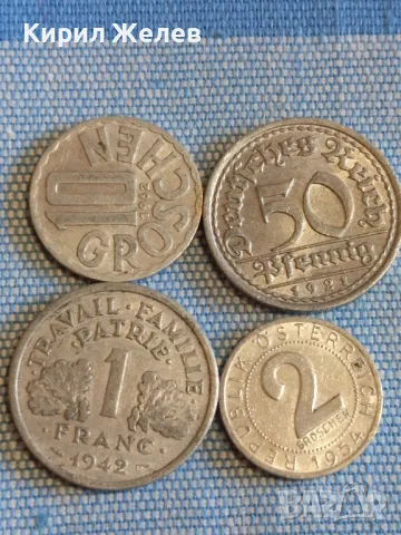 Четири монети от цял свят АВСТРИЯ, ФРАНЦИЯ, ДОЙЧЕ РАЙХ за КОЛЕКЦИЯ 30377