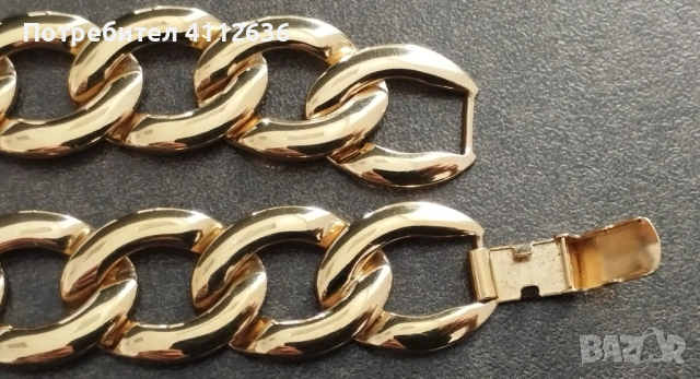 Тройно позлатена винтидж верига Napier, снимка 5 - Колиета, медальони, синджири - 53220919