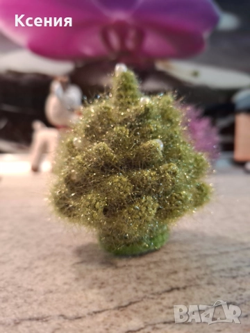 Плетена играчка Елха/малка/, Коледно дърво, ръчно изработени, Подарък за Коледа, снимка 7 - Плюшени играчки - 52098164