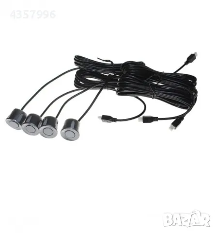 Парктроник за МПС с четири датчика, Ултразвуков, LED дисплей, Сив, снимка 2 - Аксесоари и консумативи - 48758041