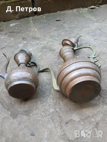 Стар меден ибрик, снимка 3 - Антикварни и старинни предмети - 48420661