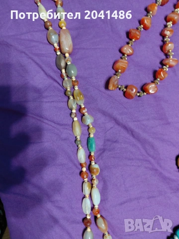 Старинни гердани естествени камъни, снимка 3 - Колиета, медальони, синджири - 53277866