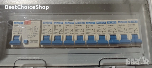 Електрическо табло 12 модула с ДТЗ и автомати MEZEEN (DIN), снимка 2 - Друга електроника - 53360355
