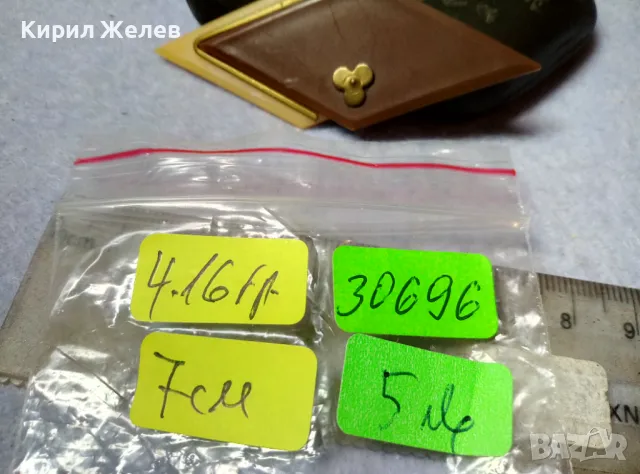 СТАРА СТИЛНА РОМБОВИДНА РЕТРО АР ДЕКО СТИЛ БРОШКА 30696, снимка 4 - Антикварни и старинни предмети - 48842311