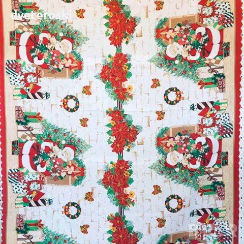 Покривки 140/180 правоъгълни и овал - Коледни, снимка 3 - Покривки за маси - 43410071