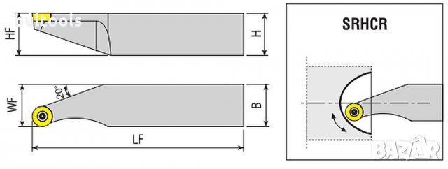 Ножодържач с 9 пластини SRHCR 25x25-K10 AKKO, снимка 3 - Други инструменти - 35565749