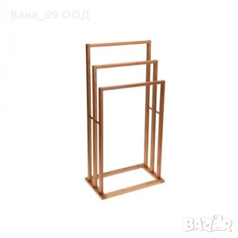 Бамбукова тройна закачалка за кърпи