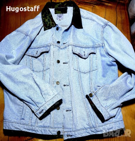 Мъжки оригинални винтидж маркови дънкови якета графити надписи М L Xl, снимка 6 - Якета - 43287814