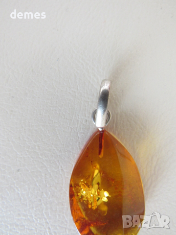 Колие - висулка първокласен балтийски кехлибар, снимка 4 - Колиета, медальони, синджири - 52327084