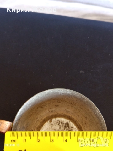 Винтидж медна чашка стара рядка за КОЛЕКЦИЯ ДЕКОРАЦИЯ 51359, снимка 6 - Други ценни предмети - 51776009