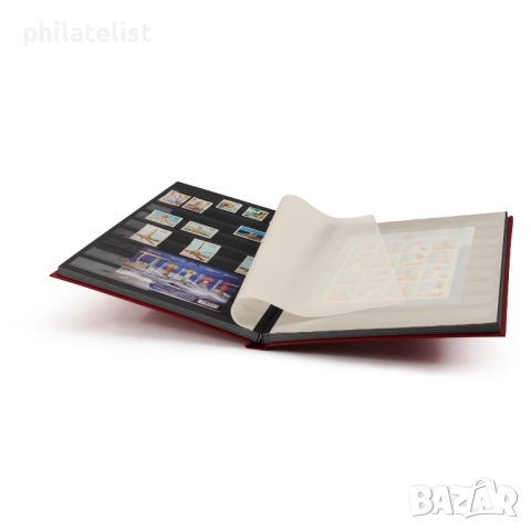 албум за марки Basic 16 черни листа формат А4 - Leuchtturm, снимка 4 - Филателия - 37637142