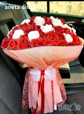 Вечни букети , снимка 15 - Ръчно изработени сувенири - 53053722