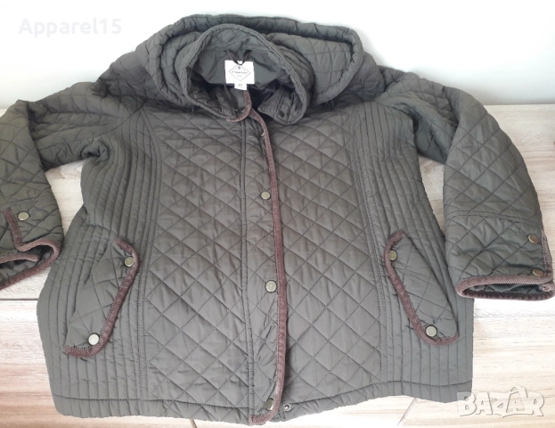 Американско марково тъмнозелено яке с качулка L/ XL, снимка 7 - Якета - 52388568