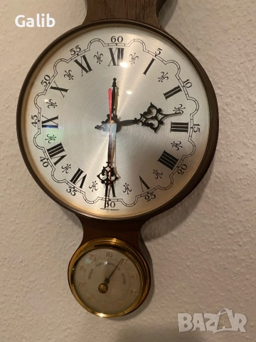 Красив стар античен Барометър, Часовник , снимка 2 - Други ценни предмети - 52326365