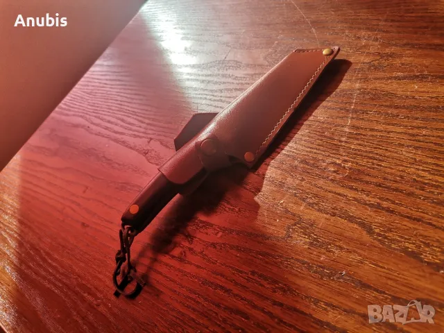 професионален нож за суши и ножове с кожени калъфи , снимка 6 - Ножове - 48990620