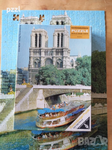 Пъзел "Paris Notre Dame” Ravensburger 1964г. 500 части, снимка 4 - Пъзели - 53139793