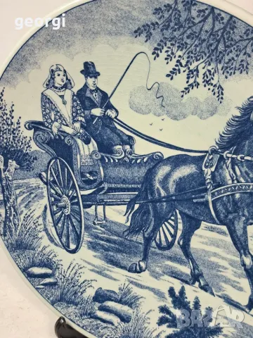 холандска декоративна порцеланова чиния    Delft  22/2, снимка 3 - Декорация за дома - 49183077