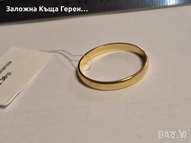Златна халка 2,38гр., снимка 2 - Пръстени - 52875130