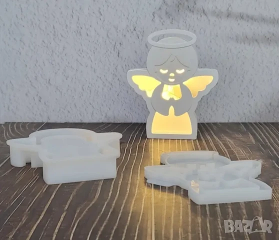 Молд ангел за свещници две части 