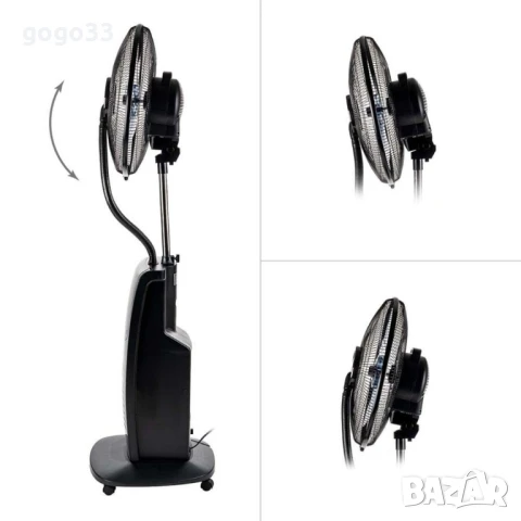 Вентилатор с водна мъгла - 16" 7in1, 90W, мултифункционален, LED, дисплей, снимка 12 - Вентилатори - 48614363