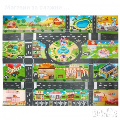 Детска постелка за игра-килим с писта-размери 130х100см - 7 модела - код 3318, снимка 14 - Други - 35413211