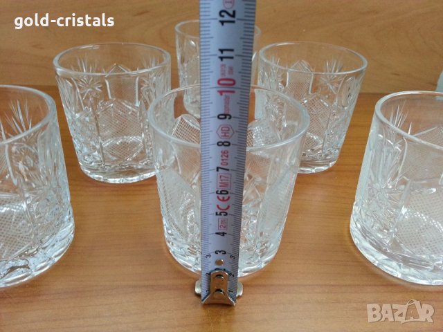  кристални чаши , снимка 3 - Антикварни и старинни предмети - 32889082