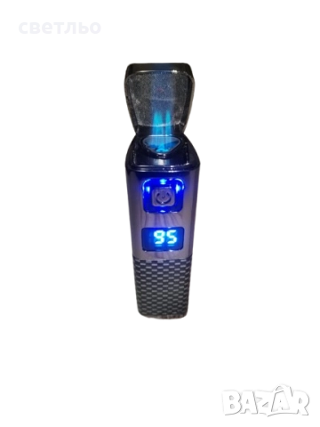 Запалка за пури"Flabox", ветроупорна с батерия, три пламъка+дисплей