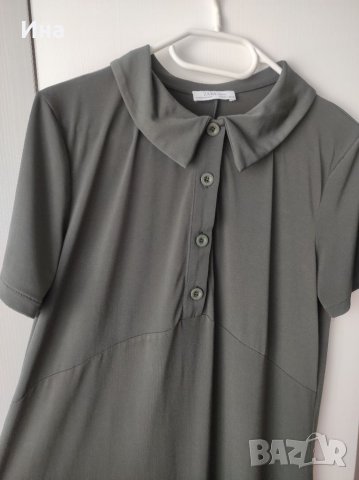 Рокля Зара р-р Л войнишко зелена , снимка 7 - Рокли - 33668020