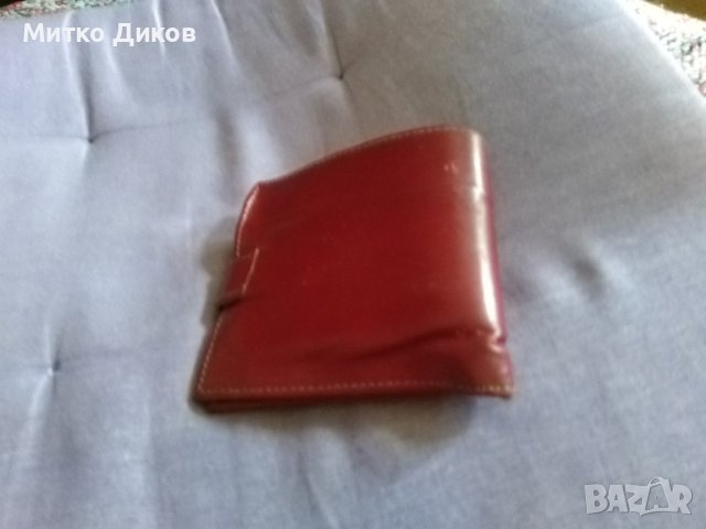 Портфейл естествена кожа керемида 101х96мм, снимка 2 - Портфейли, портмонета - 43856068