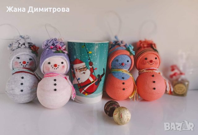 Ръчно изработени снежковци, снимка 4 - Декорация за дома - 30180787