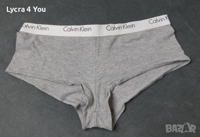 Calvin Klein S/M сив дамски памучен боксер, снимка 1