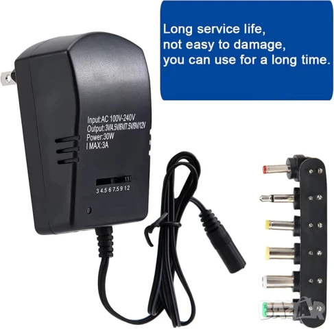 Универсален захранващ адаптер 30W 3-12V DC, снимка 7 - Друга електроника - 51236254