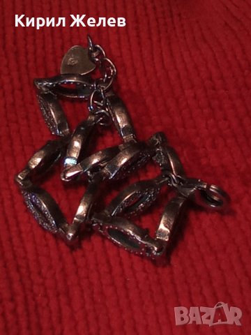 СКЪПОЦЕННА ДИЗАЙНЕРСКА АРТ ГРИВНА РОДИРАНО СРЕБРО 925 с ИНКРУСТИРАНИ НЕЖНИ КАМЪЧЕТА ЦИРКОН 25885, снимка 16 - Гривни - 35868924