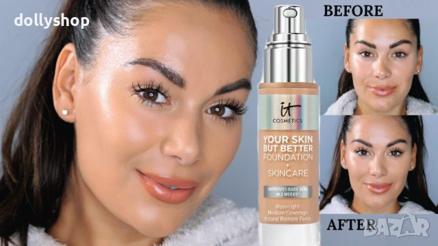 Фондьотен It cosmetics foundation your skin but better foundation+skincare -Цвят Medium neutral 31, снимка 10 - Декоративна козметика - 51151821