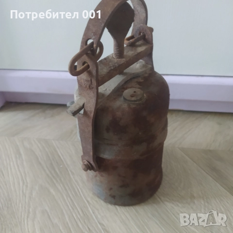 Стара миньорска карбидна лампа, снимка 3 - Къмпинг осветление - 52288890