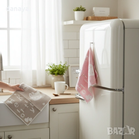 6341 Комплект детски кърпи Hello Kitty, 30×30 см, 5 броя, снимка 5 - Хавлиени кърпи - 53149985