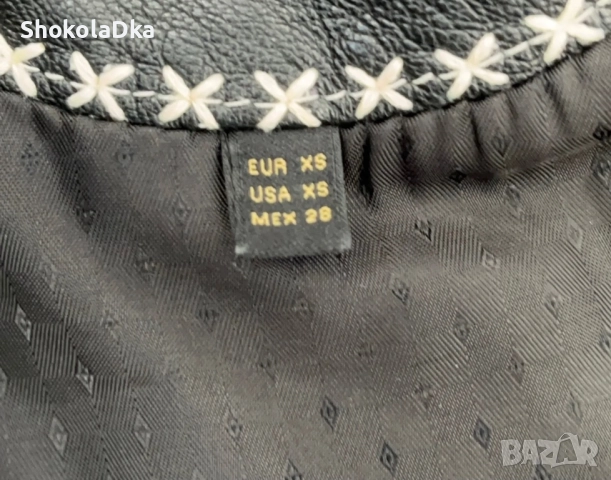 Massimo Dutti кожено яке XS, снимка 4 - Якета - 52382188