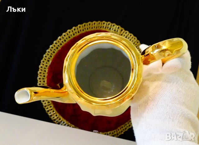 Кана 24k Gold,баварски порцелан. , снимка 6 - Антикварни и старинни предмети - 37156543