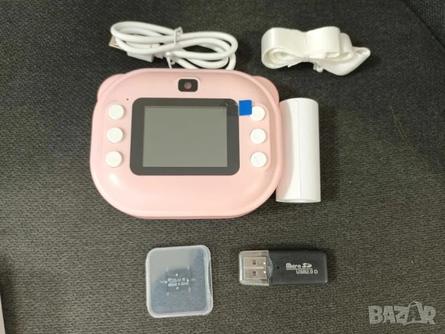 Детски фотоапарат с принтер 32BG,камера с незабавно отпечатване, снимка 6 - Електрически играчки - 46862080