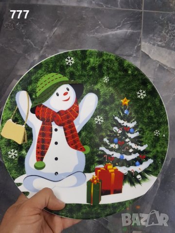 Коледни чинии 26 см, снимка 2 - Чинии - 39024596