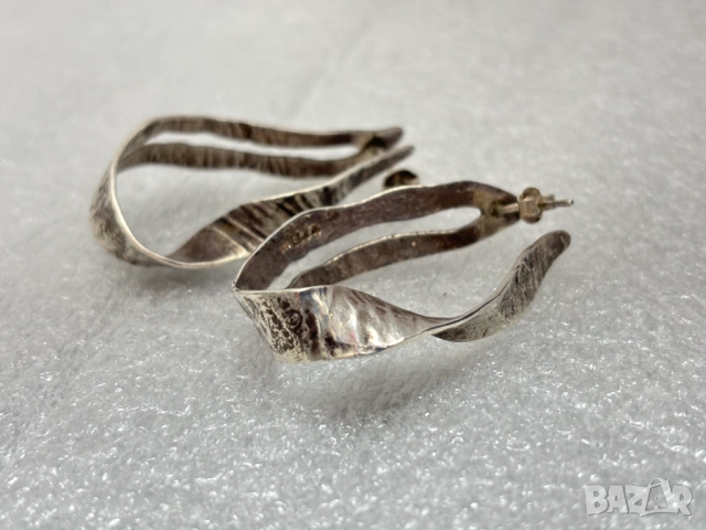 Сребърни Обеци (проба 925)-15,69 грама, снимка 6 - Обеци - 53518831