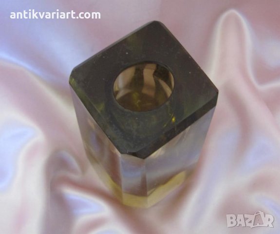 19 век Масивна Тежка Кристална Ваза, снимка 3 - Антикварни и старинни предмети - 26720753