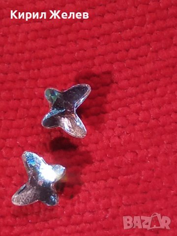 НЕЖНИ СРЕБЪРНИ ОБЕЦИ СРЕБРО 925 с ФАСЕТИРАНИ ПЕПЕРУДКИ от ШЛИФОВАН ЧИСТ ПЛАНИНСКИ КРИСТАЛ 40154, снимка 2 - Обеци - 42466245