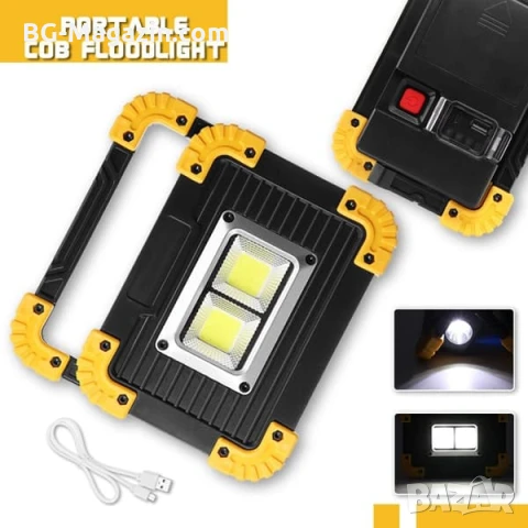 Мощна сервизна работна къмпинг лампа осветление преносима LED фенер USB за риболов палатка работа, снимка 6 - Къмпинг осветление - 51017061