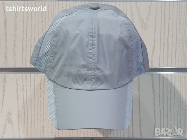 Нова изчистена дишаща шапка с козирка в сив цвят, шушляк, снимка 3 - Шапки - 37514808